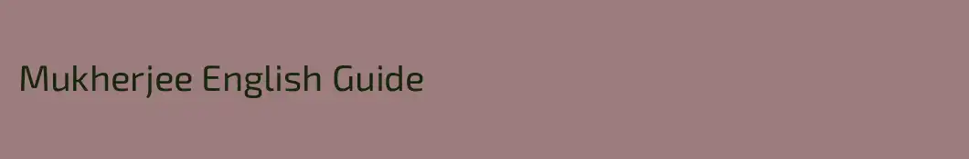Mukherjee English Guide